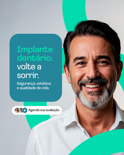 Odontologia Dentista Implante Dentário Social Meida PSD Editável