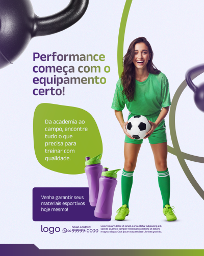 Social Media Loja de Material Esportivo PSD Editável