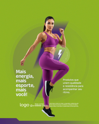 Social Media Loja de Material Esportivo PSD Editável