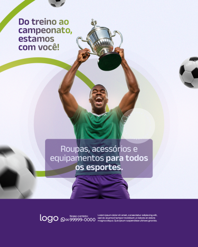 Social Media Loja de Material Esportivo PSD Editável
