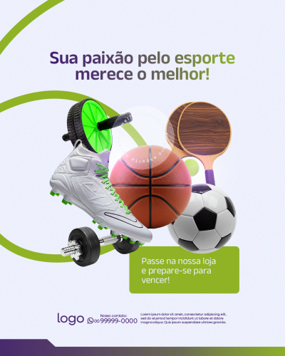 Social Media Loja de Material Esportivo PSD Editável